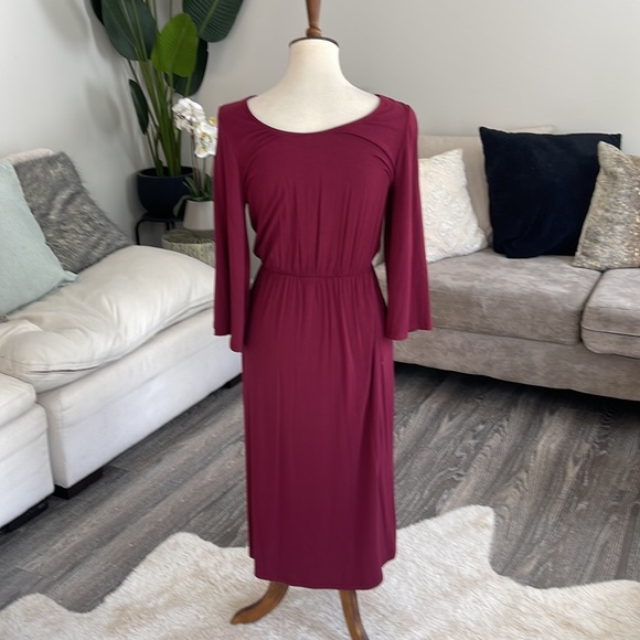 Wine midi dress - Picture 3 of 3